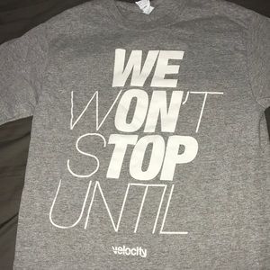 Grey and white t-shirt